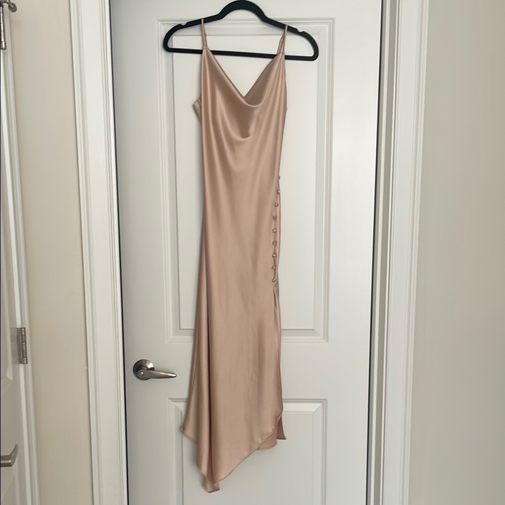 Elegant Beige Slip Dress